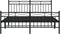 vidaXL - Bedframe - met - voetbord - zonder - matras - metaal - zwart - 160x200 - cm