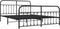 vidaXL - Bedframe - met - voetbord - zonder - matras - metaal - zwart - 180x200 - cm