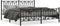 vidaXL - Bedframe - met - voetbord - zonder - matras - metaal - zwart - 180x200 - cm