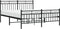 vidaXL - Bedframe - met - voetbord - zonder - matras - metaal - zwart - 160x200 - cm