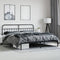 vidaXL - Bedframe - met - voetbord - zonder - matras - metaal - zwart - 180x200 - cm