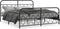 vidaXL - Bedframe - met - voetbord - zonder - matras - metaal - zwart - 160x200 - cm