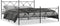 vidaXL - Bedframe - met - voetbord - zonder - matras - metaal - zwart - 180x200 - cm