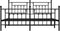vidaXL - Bedframe - met - voetbord - zonder - matras - metaal - zwart - 180x200 - cm