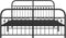 vidaXL - Bedframe - met - voetbord - zonder - matras - metaal - zwart - 160x200 - cm