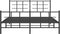 vidaXL - Bedframe - met - voetbord - zonder - matras - metaal - zwart - 160x200 - cm