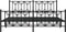 vidaXL - Bedframe - met - voetbord - zonder - matras - metaal - zwart - 180x200 - cm