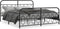 vidaXL - Bedframe - met - voetbord - zonder - matras - metaal - zwart - 180x200 - cm