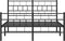 vidaXL - Bedframe - met - voetbord - zonder - matras - metaal - zwart - 160x200 - cm