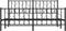 vidaXL - Bedframe - met - voetbord - zonder - matras - metaal - zwart - 160x200 - cm