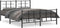 vidaXL - Bedframe - met - voetbord - zonder - matras - metaal - zwart - 160x200 - cm