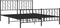 vidaXL - Bedframe - met - voetbord - zonder - matras - metaal - zwart - 160x200 - cm