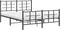 vidaXL - Bedframe - met - voetbord - zonder - matras - metaal - zwart - 160x200 - cm