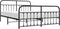 vidaXL - Bedframe - met - voetbord - zonder - matras - metaal - zwart - 180x200 - cm
