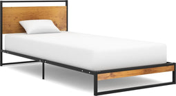 vidaXL - Bedframe - metaal - 100x200 - cm