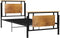 vidaXL - Bedframe - metaal - 100x200 - cm