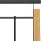 vidaXL - Bedframe - metaal - en - massief - eikenhout - 100x200 - cm