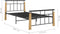 vidaXL - Bedframe - metaal - en - massief - eikenhout - 100x200 - cm