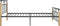 vidaXL - Bedframe - metaal - en - massief - eikenhout - 100x200 - cm