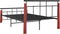 vidaXL - Bedframe - metaal - en - massief - eikenhout - 120x200 - cm