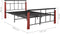 vidaXL - Bedframe - metaal - en - massief - eikenhout - 120x200 - cm