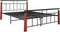 vidaXL - Bedframe - metaal - en - massief - eikenhout - 140x200 - cm