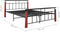 vidaXL - Bedframe - metaal - en - massief - eikenhout - 140x200 - cm