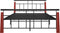 vidaXL - Bedframe - metaal - en - massief - eikenhout - 140x200 - cm
