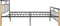 vidaXL - Bedframe - metaal - en - massief - eikenhout - 140x200 - cm