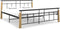vidaXL - Bedframe - metaal - en - massief - eikenhout - 180x200 - cm