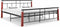 vidaXL - Bedframe - metaal - en - massief - eikenhout - 180x200 - cm