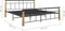 vidaXL - Bedframe - metaal - en - massief - eikenhout - 180x200 - cm