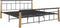 vidaXL - Bedframe - metaal - en - massief - eikenhout - 180x200 - cm