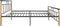 vidaXL - Bedframe - metaal - en - massief - eikenhout - 180x200 - cm