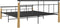 vidaXL - Bedframe - metaal - en - massief - eikenhout - 180x200 - cm
