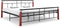 vidaXL - Bedframe - metaal - en - massief - eikenhout - 200x200 - cm