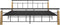 vidaXL - Bedframe - metaal - en - massief - eikenhout - 200x200 - cm
