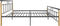 vidaXL - Bedframe - metaal - en - massief - eikenhout - 200x200 - cm