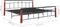 vidaXL - Bedframe - metaal - en - massief - eikenhout - 200x200 - cm