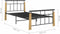 vidaXL - Bedframe - metaal - en - massief - eikenhout - 90x200 - cm