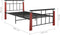 vidaXL - Bedframe - metaal - en - massief - eikenhout - 90x200 - cm