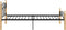 vidaXL - Bedframe - metaal - en - massief - eikenhout - zwart - 90x200 - cm