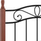 vidaXL - Bedframe - metaal - en - massief - eikenhout - zwart - 90x200 - cm