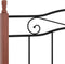 vidaXL - Bedframe - metaal - en - massief - eikenhout - zwart - 120x200 - cm