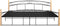 vidaXL - Bedframe - metaal - en - massief - eikenhout - zwart - 200x200 - cm