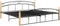vidaXL - Bedframe - metaal - en - massief - eikenhout - zwart - 200x200 - cm