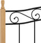 vidaXL - Bedframe - metaal - en - massief - eikenhout - zwart - 140x200 - cm