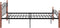 vidaXL - Bedframe - metaal - en - massief - eikenhout - zwart - 140x200 - cm