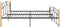 vidaXL - Bedframe - metaal - en - massief - eikenhout - zwart - 200x200 - cm