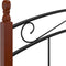 vidaXL - Bedframe - metaal - en - massief - eikenhout - zwart - 140x200 - cm